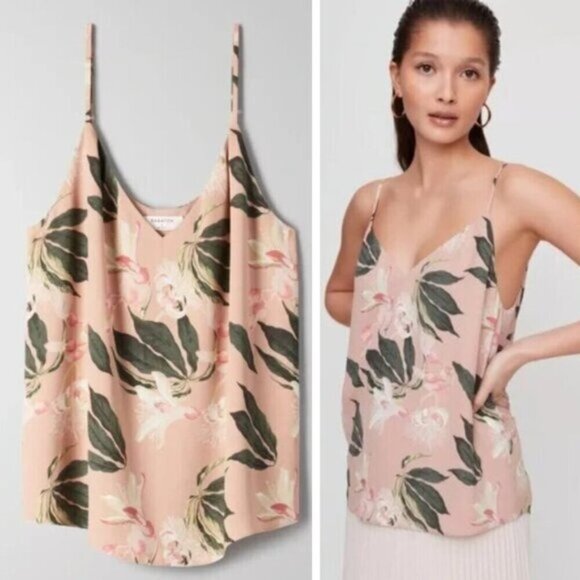 Aritzia Babaton Everly Floral Cami Blouse Top Womens Size XS Lined - Picture 1 of 8